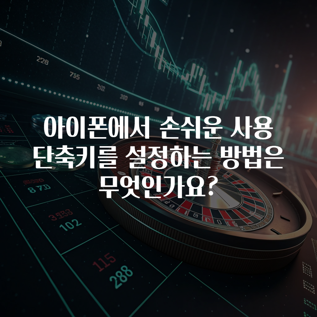 아이폰에서 손쉬운 사용 단축키를 설정하는 방법은 무엇인가요?