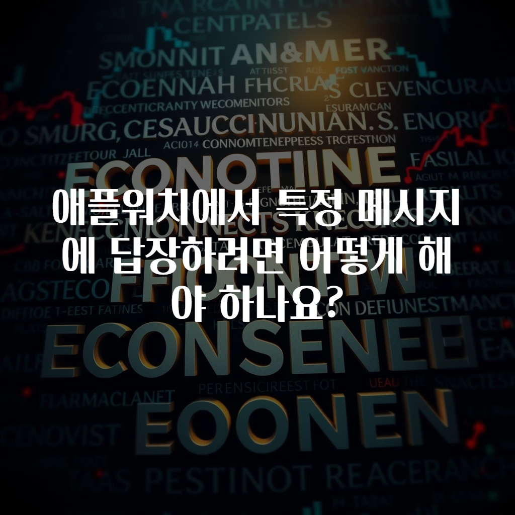 애플워치에서 특정 메시지에 답장하려면 어떻게 해야 하나요?