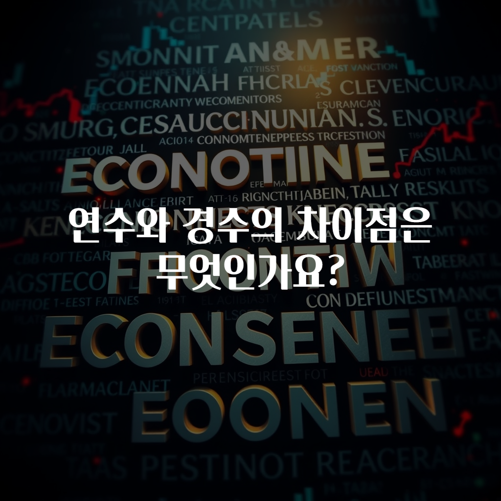 연수와 경수의 차이점은 무엇인가요?
