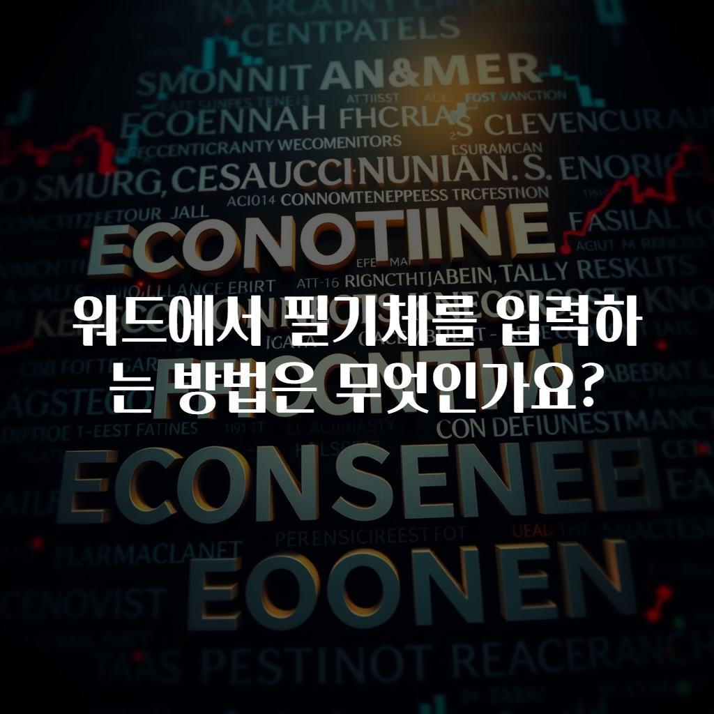 워드에서 필기체를 입력하는 방법은 무엇인가요?