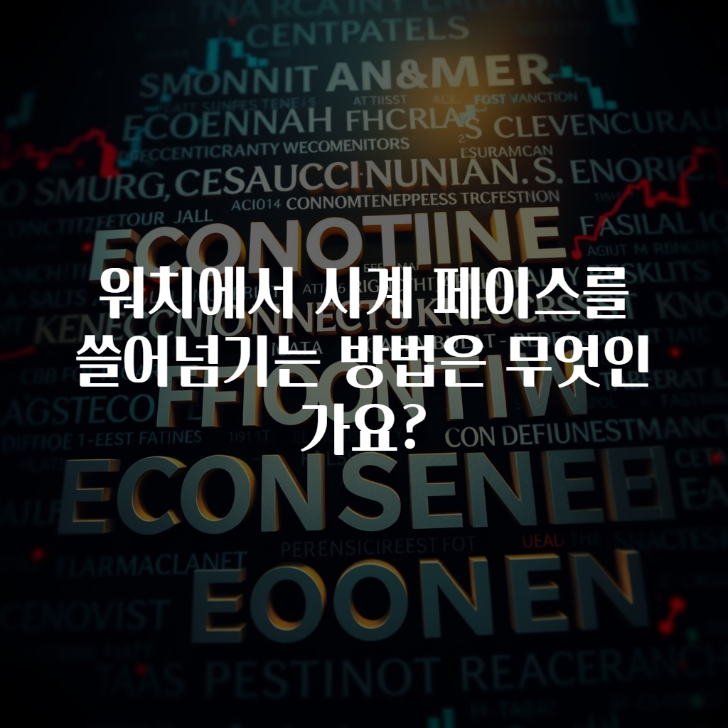 워치에서 시계 페이스를 쓸어넘기는 방법은 무엇인가요?
