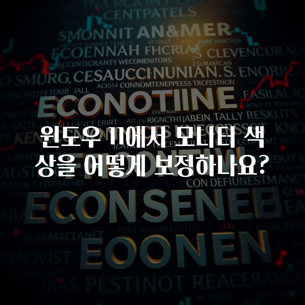윈도우 11에서 모니터 색상을 어떻게 보정하나요?