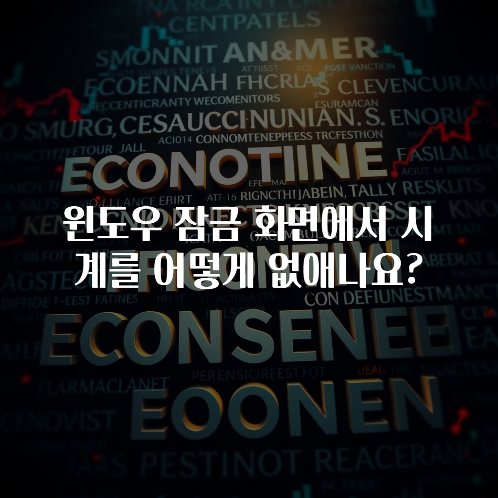 윈도우 잠금 화면에서 시계를 어떻게 없애나요?