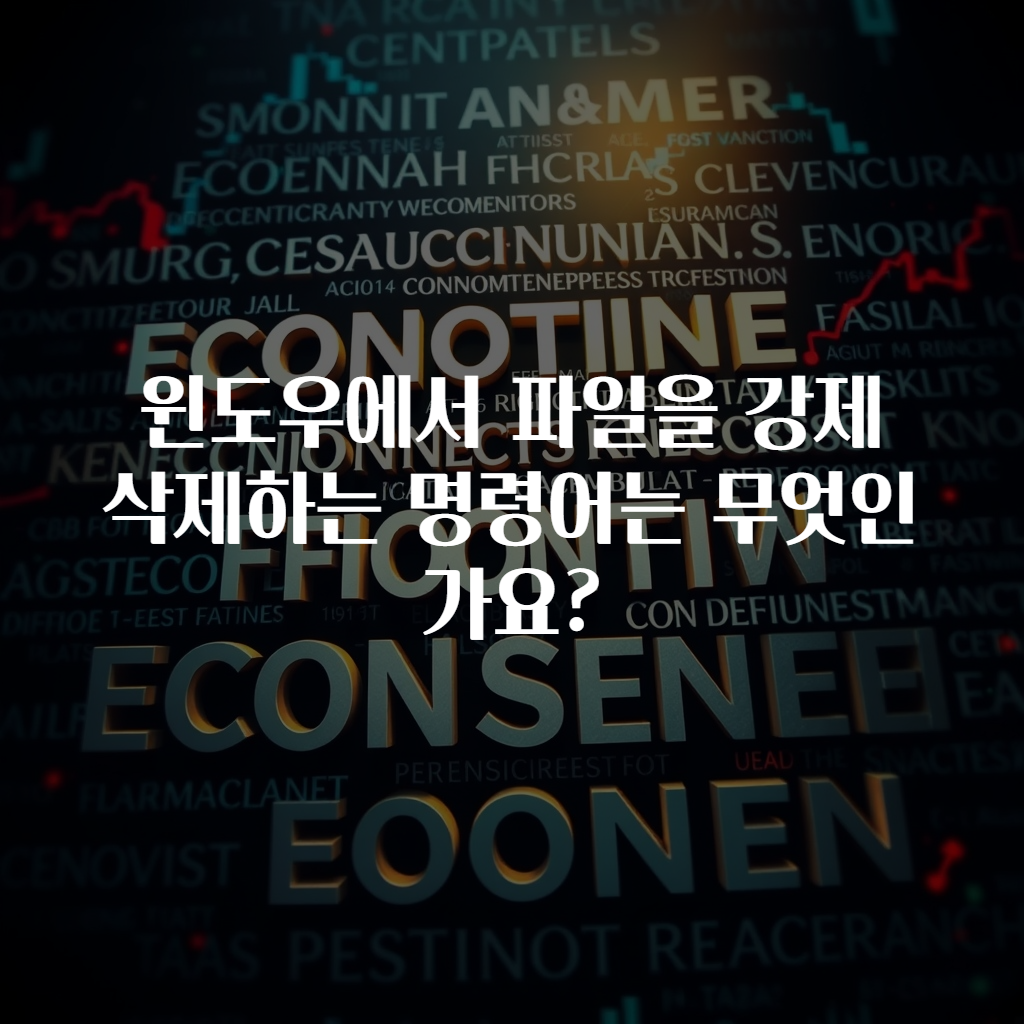 윈도우에서 파일을 강제 삭제하는 명령어는 무엇인가요?