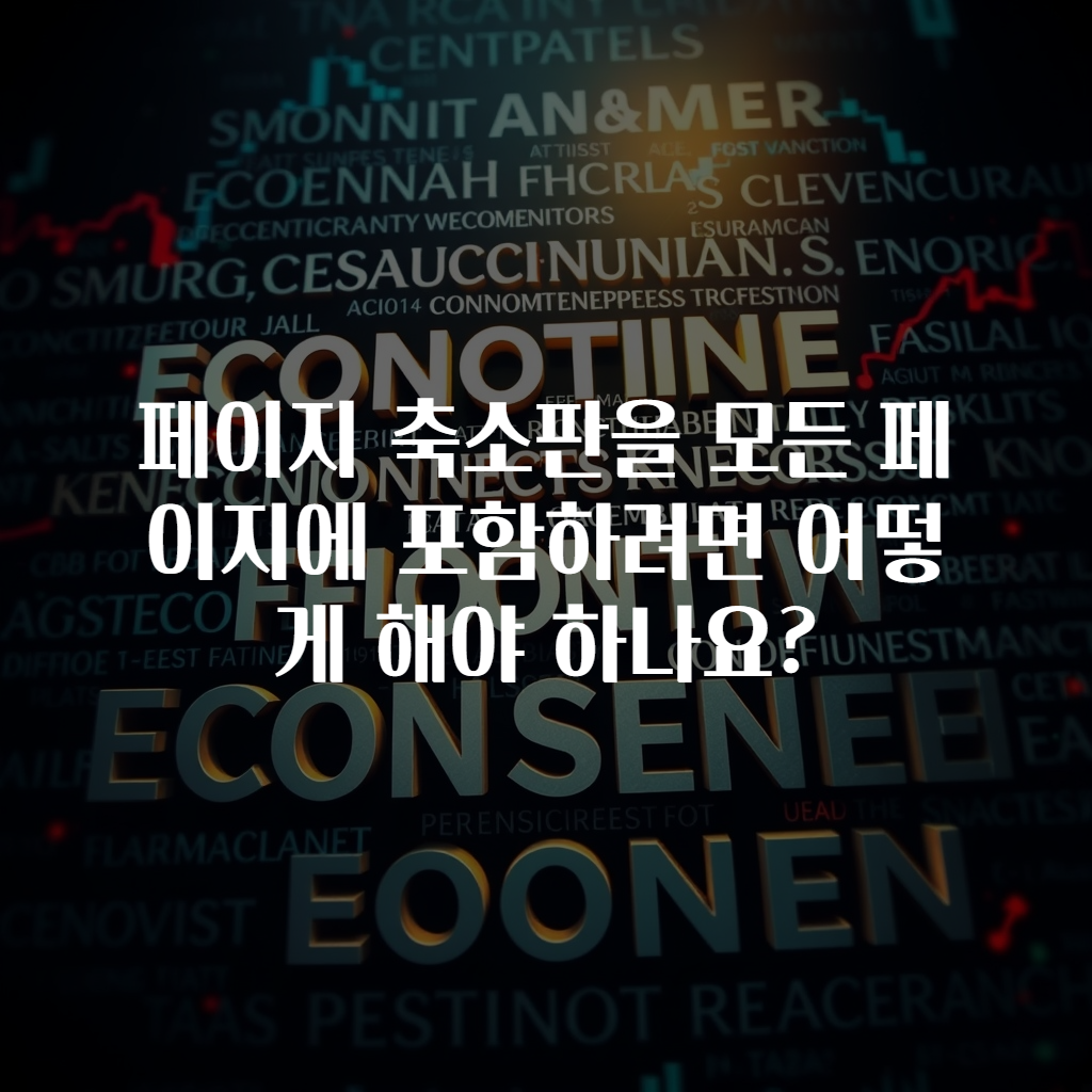 페이지 축소판을 모든 페이지에 포함하려면 어떻게 해야 하나요?