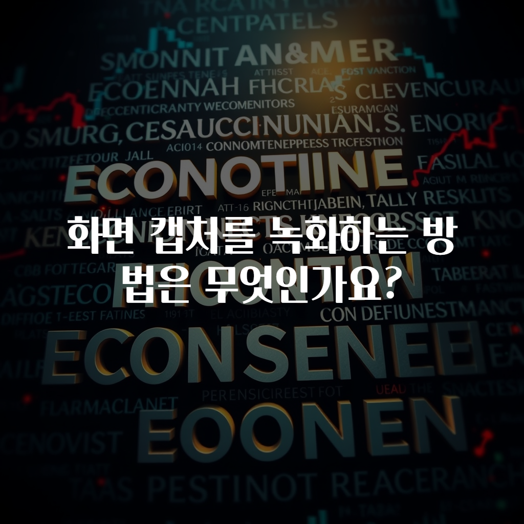 화면 캡처를 녹화하는 방법은 무엇인가요?