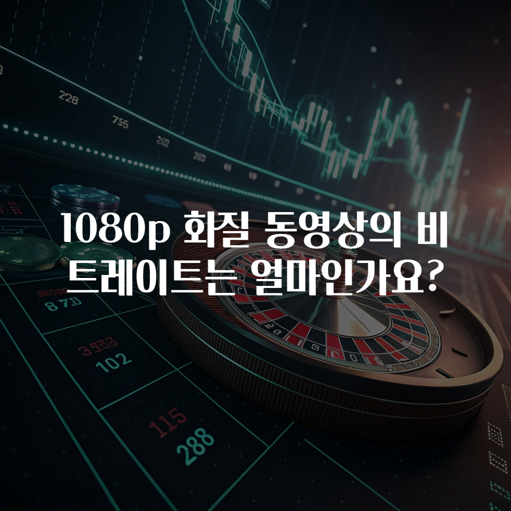 1080p 화질 동영상의 비트레이트는 얼마인가요?