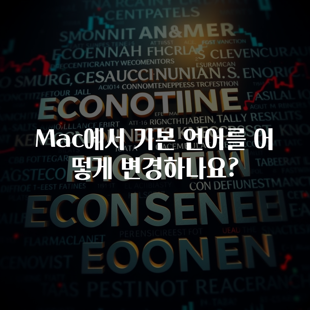 Mac에서 기본 언어를 어떻게 변경하나요?