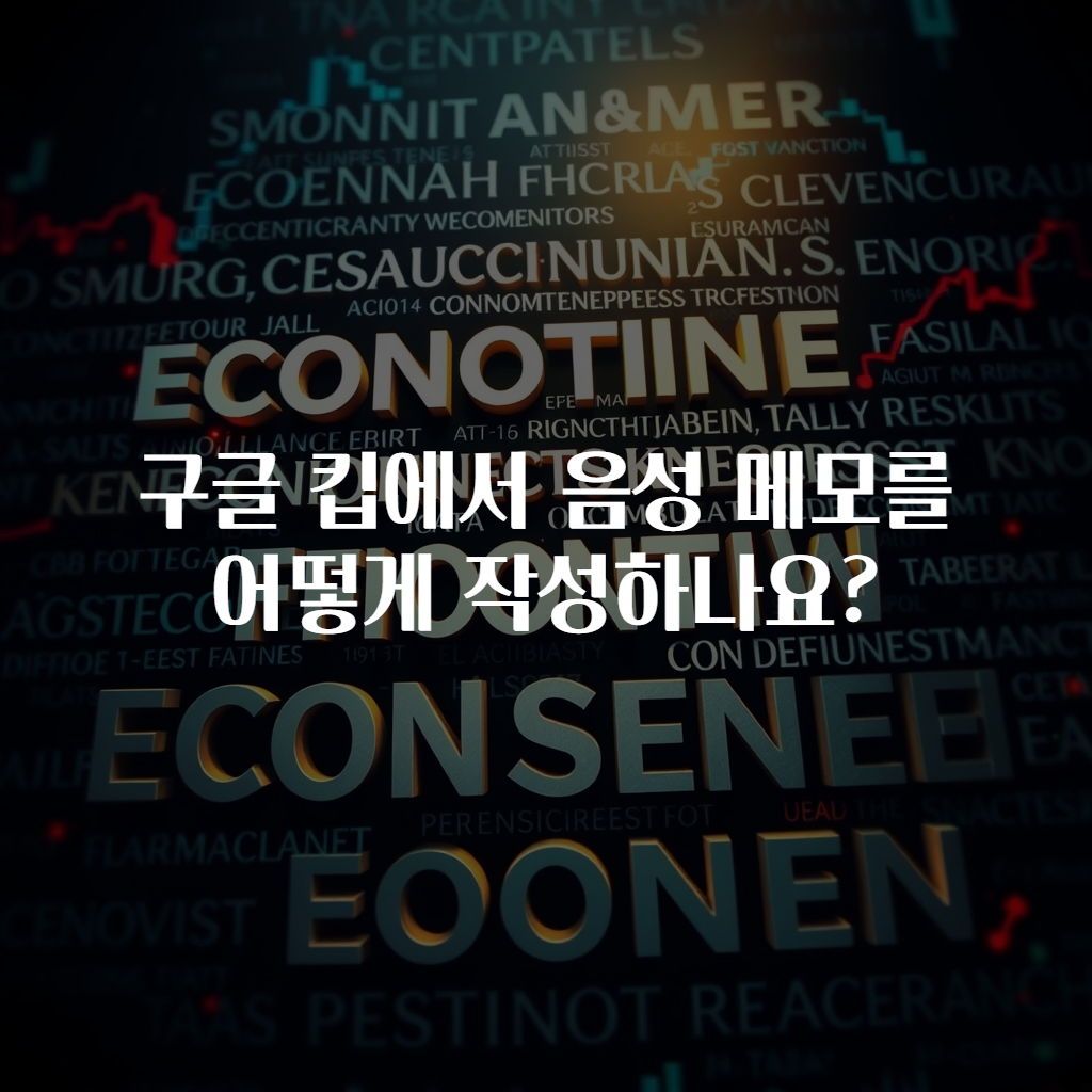구글 킵에서 음성 메모를 어떻게 작성하나요?