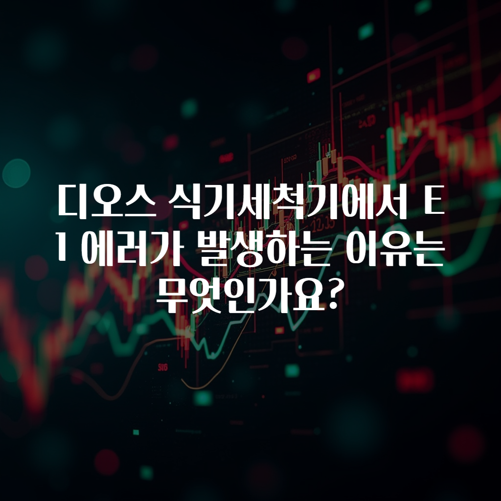 디오스 식기세척기에서 E1 에러가 발생하는 이유는 무엇인가요?