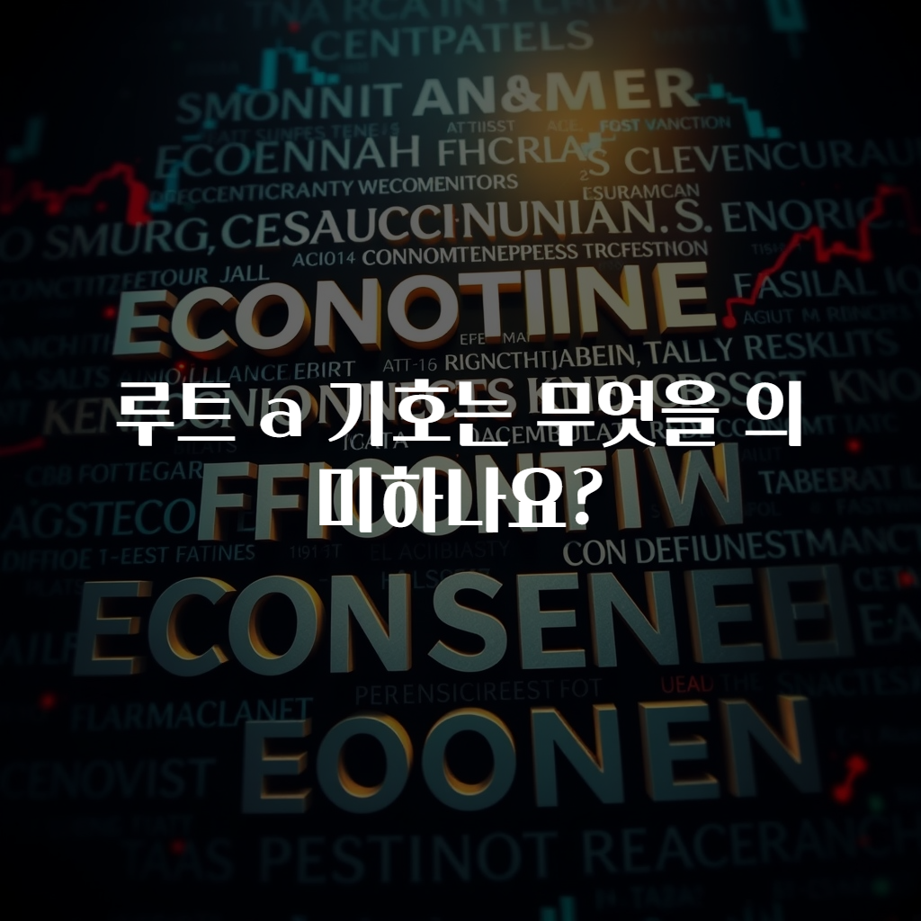루트 a 기호는 무엇을 의미하나요?