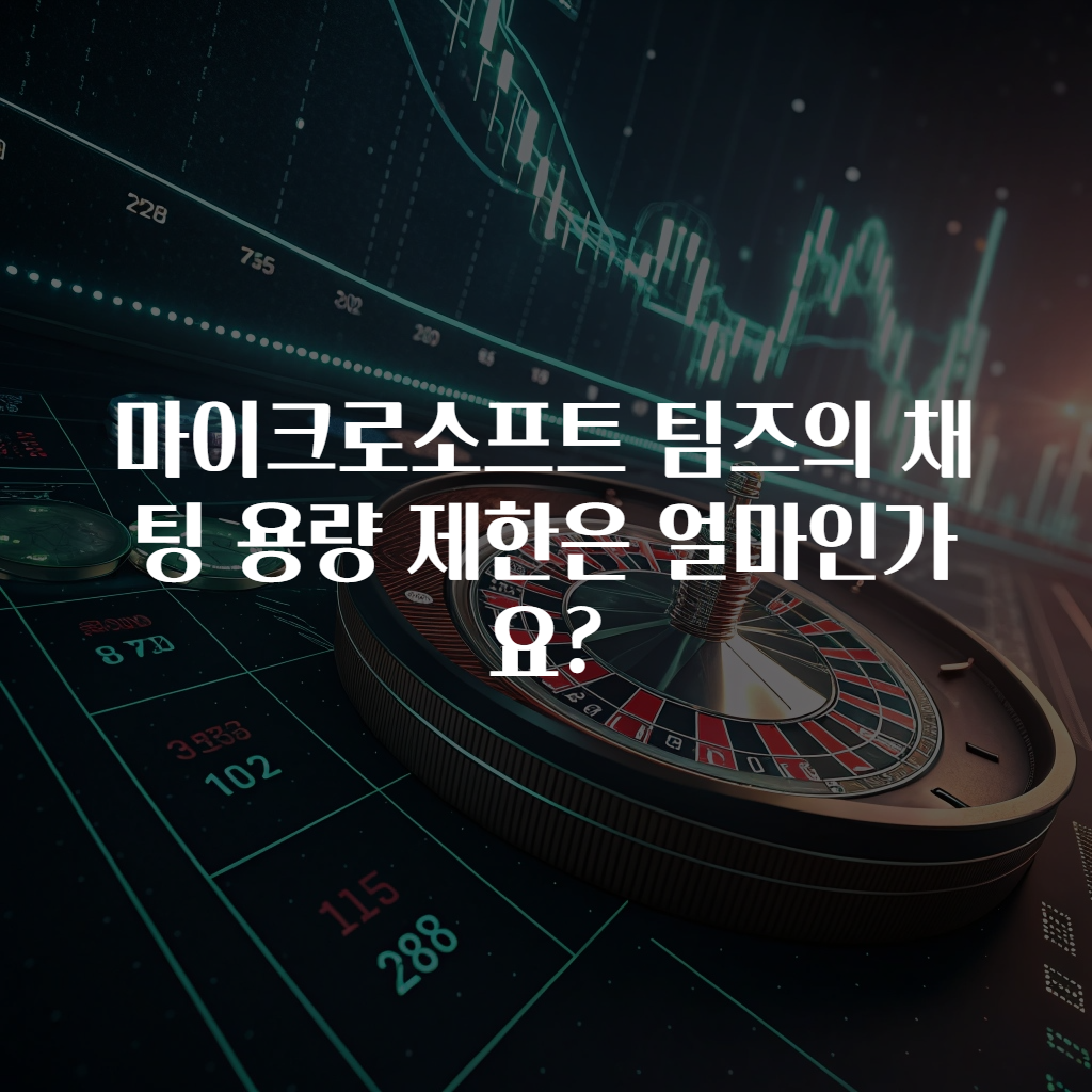 마이크로소프트 팀즈의 채팅 용량 제한은 얼마인가요?