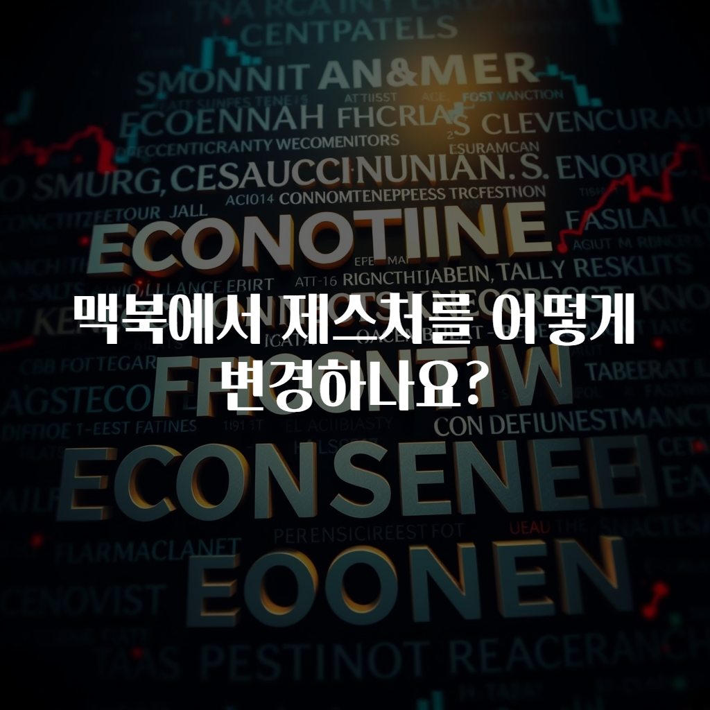 맥북에서 제스처를 어떻게 변경하나요?