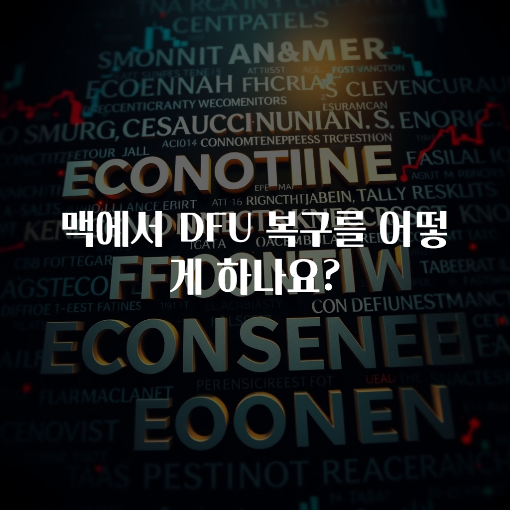 맥에서 DFU 복구를 어떻게 하나요?