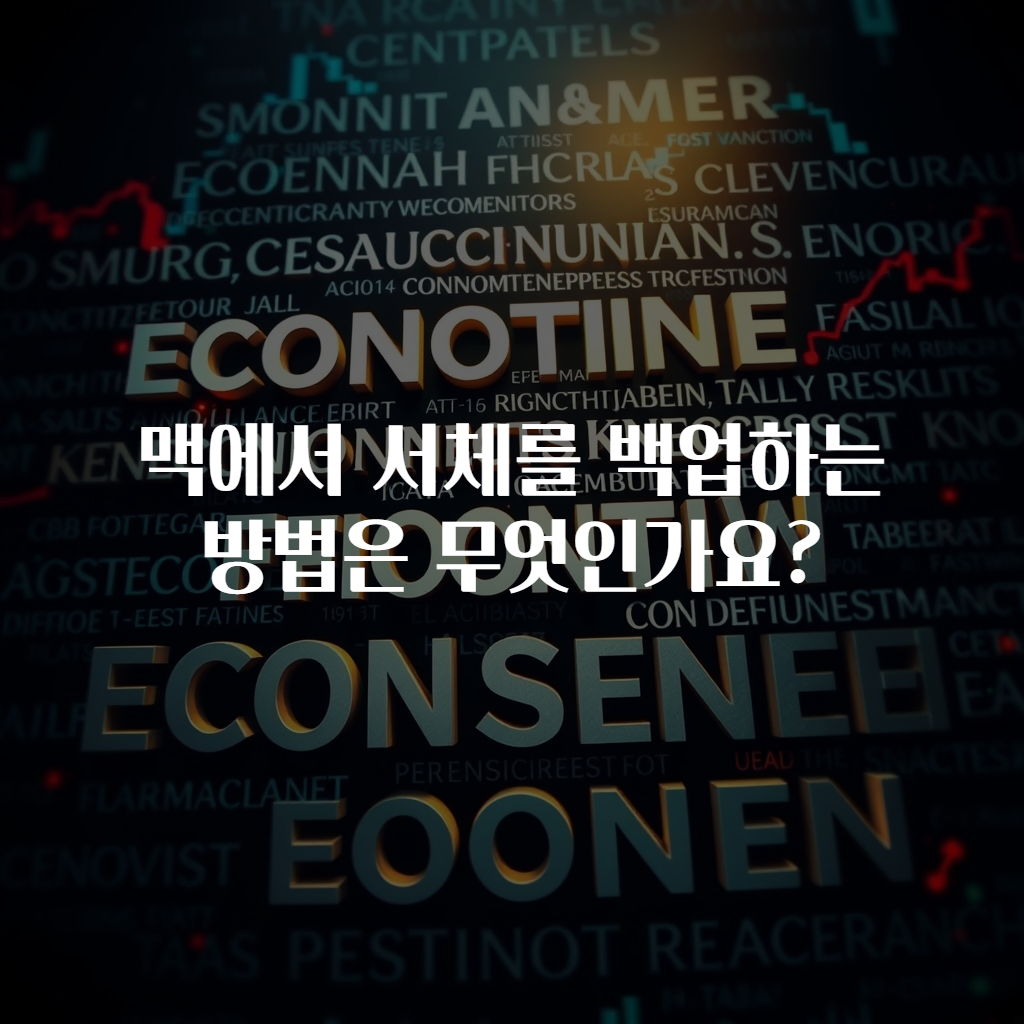 맥에서 서체를 백업하는 방법은 무엇인가요?