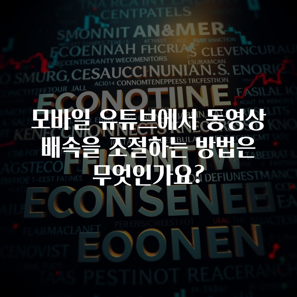 모바일 유튜브에서 동영상 배속을 조절하는 방법은 무엇인가요?