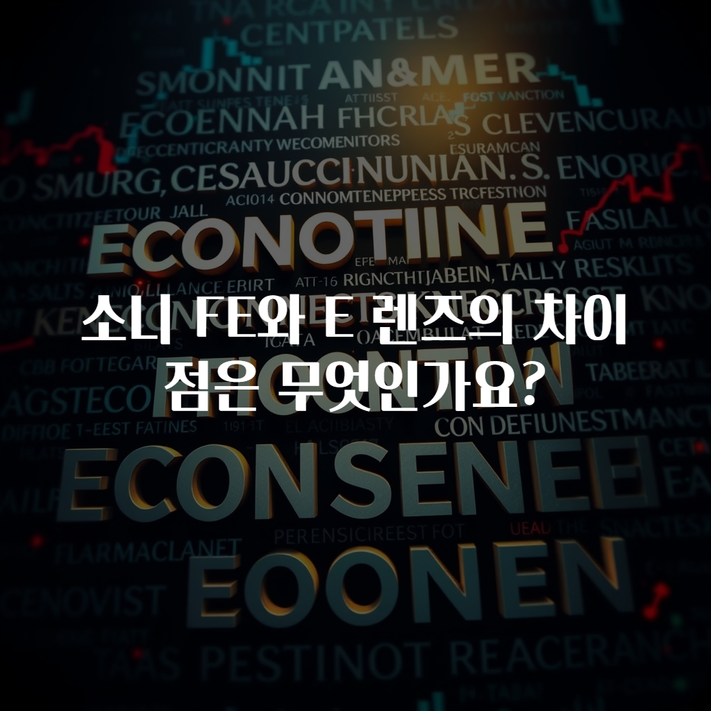 소니 FE와 E 렌즈의 차이점은 무엇인가요?