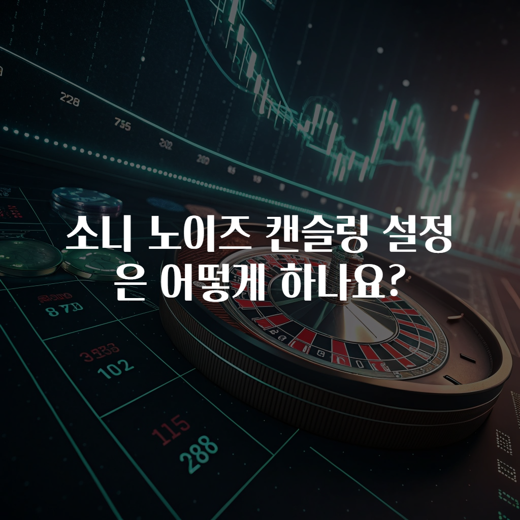소니 노이즈 캔슬링 설정은 어떻게 하나요?