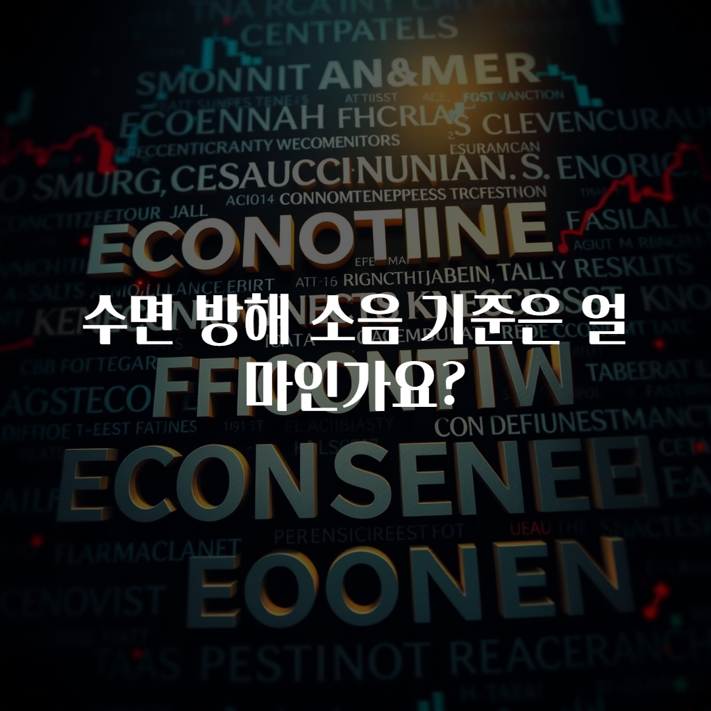 수면 방해 소음 기준은 얼마인가요?