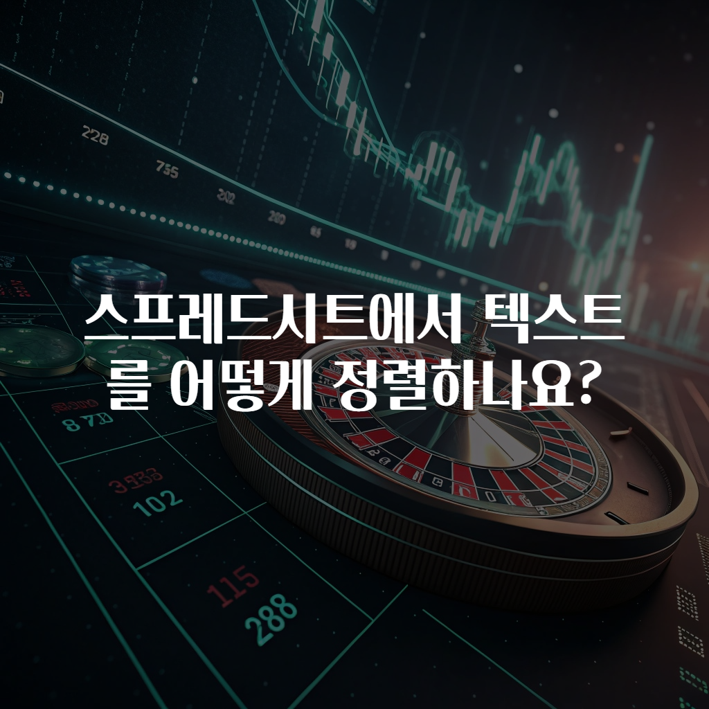 스프레드시트에서 텍스트를 어떻게 정렬하나요?