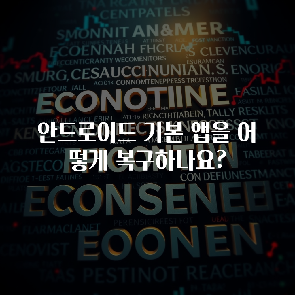 안드로이드 기본 앱을 어떻게 복구하나요?