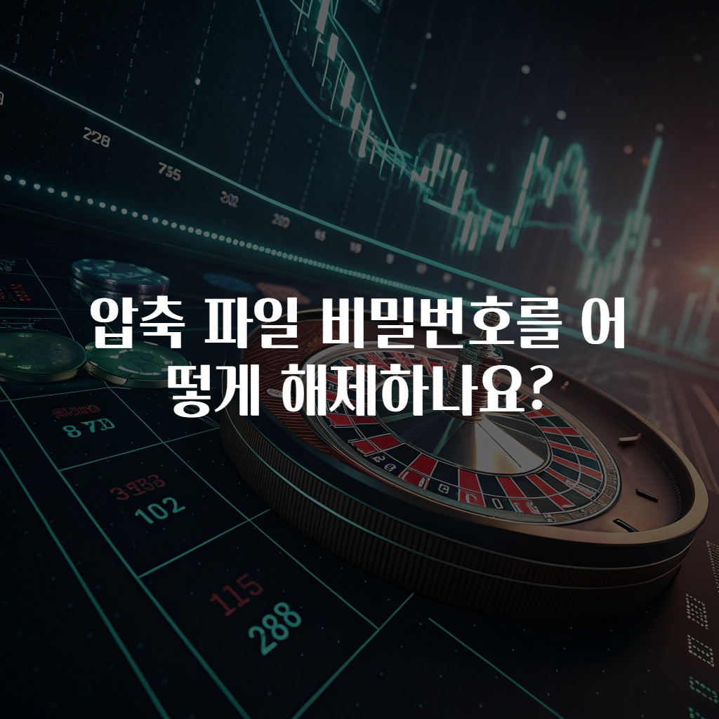 압축 파일 비밀번호를 어떻게 해제하나요?