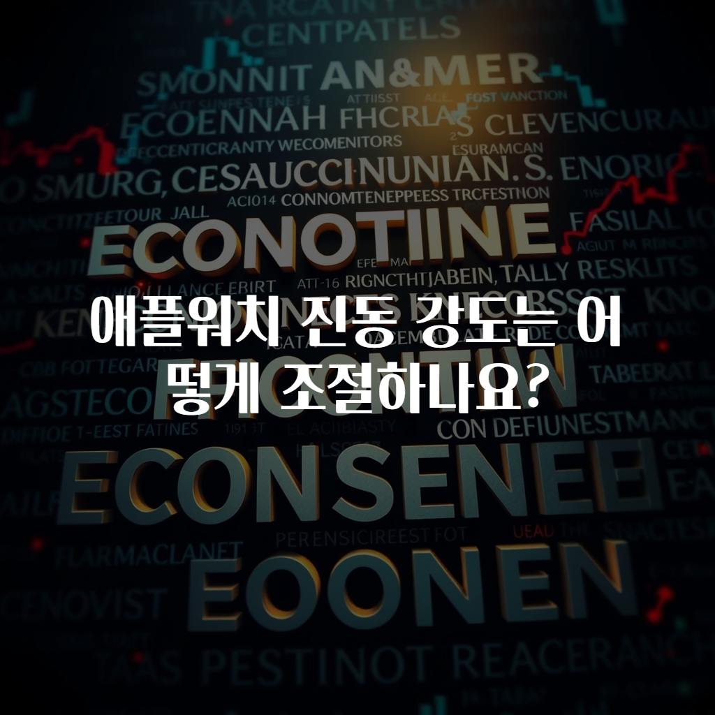 애플워치 진동 강도는 어떻게 조절하나요?