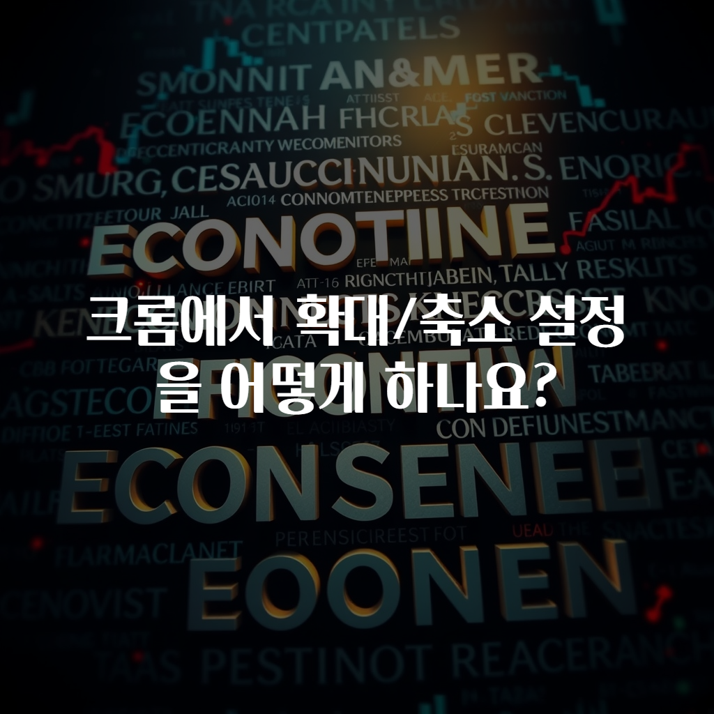 크롬에서 확대/축소 설정을 어떻게 하나요?