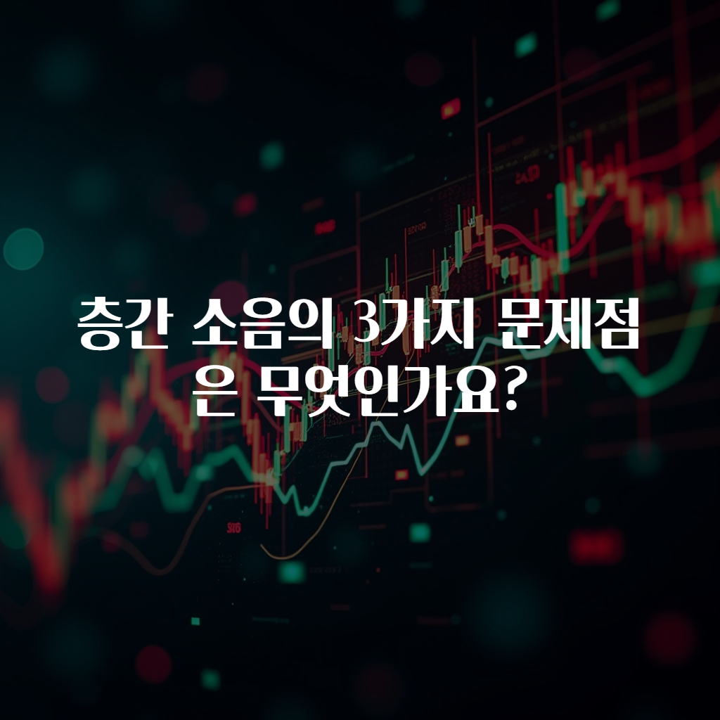 층간 소음의 3가지 문제점은 무엇인가요?