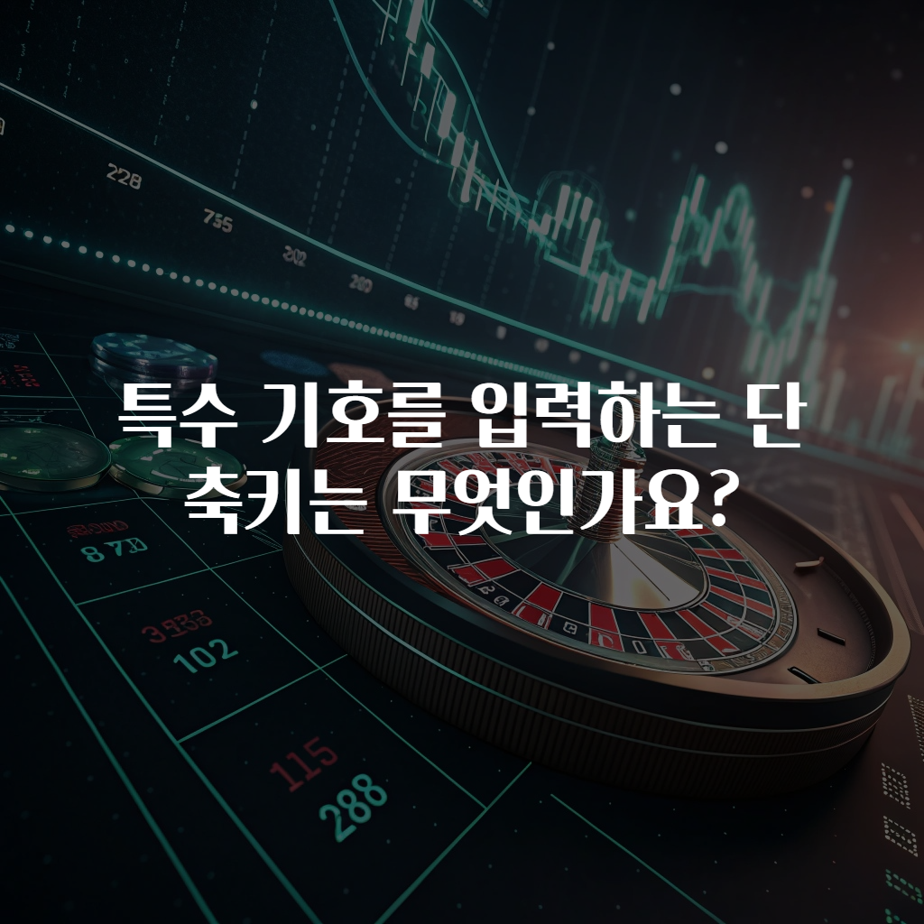 특수 기호를 입력하는 단축키는 무엇인가요?