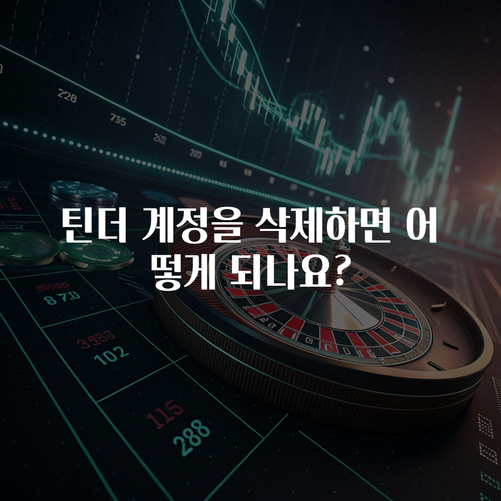 틴더 계정을 삭제하면 어떻게 되나요?