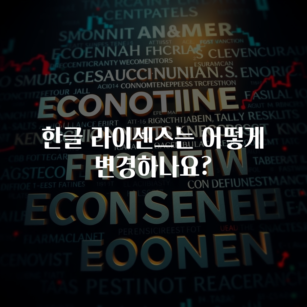 한글 라이센스는 어떻게 변경하나요?