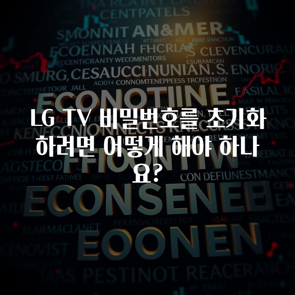 LG TV 비밀번호를 초기화하려면 어떻게 해야 하나요?