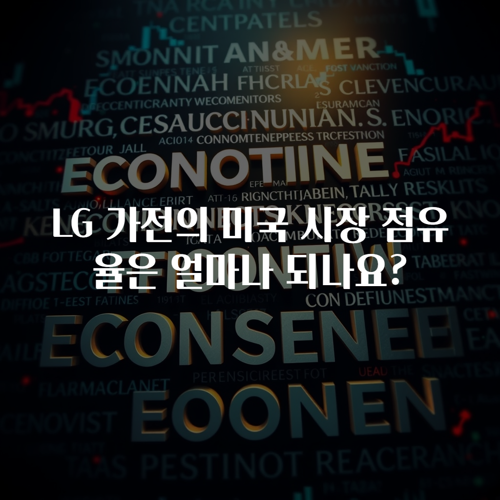 LG 가전의 미국 시장 점유율은 얼마나 되나요?