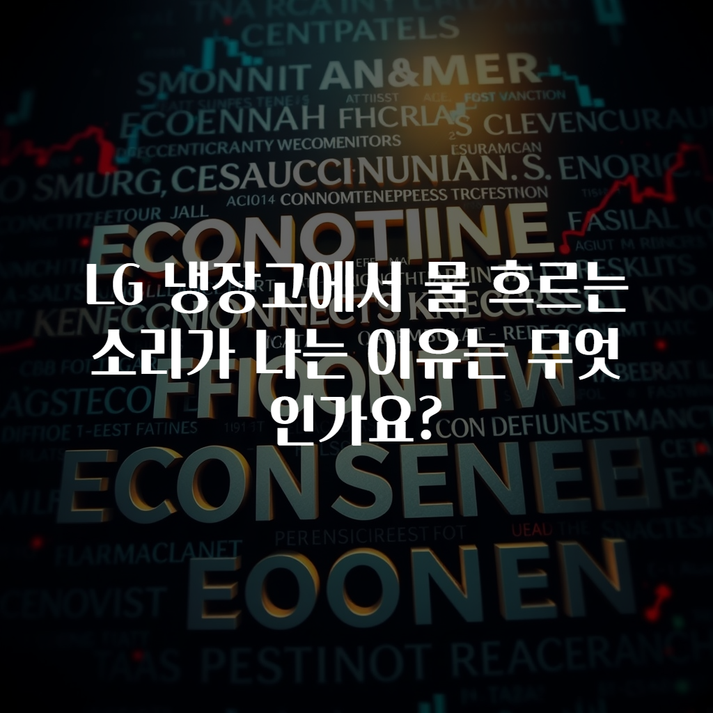 LG 냉장고에서 물 흐르는 소리가 나는 이유는 무엇인가요?