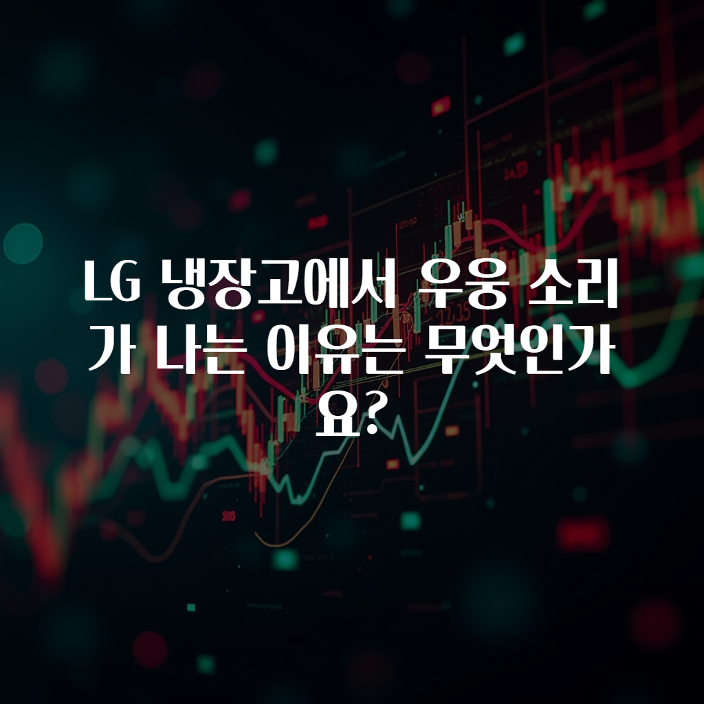 LG 냉장고에서 우웅 소리가 나는 이유는 무엇인가요?
