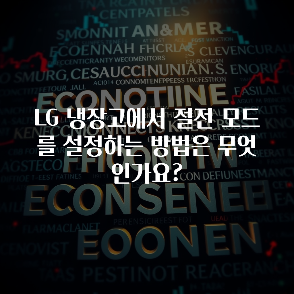 LG 냉장고에서 절전 모드를 설정하는 방법은 무엇인가요?