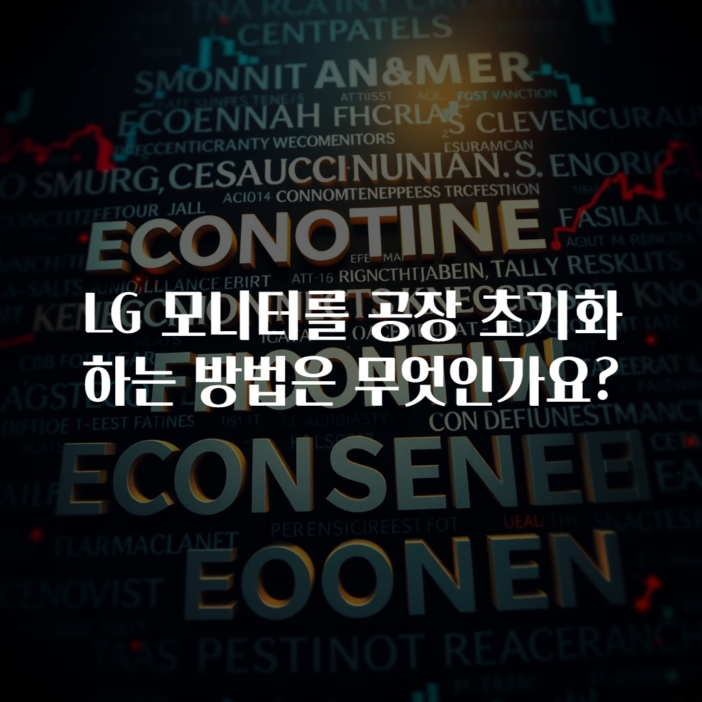 LG 모니터를 공장 초기화하는 방법은 무엇인가요?