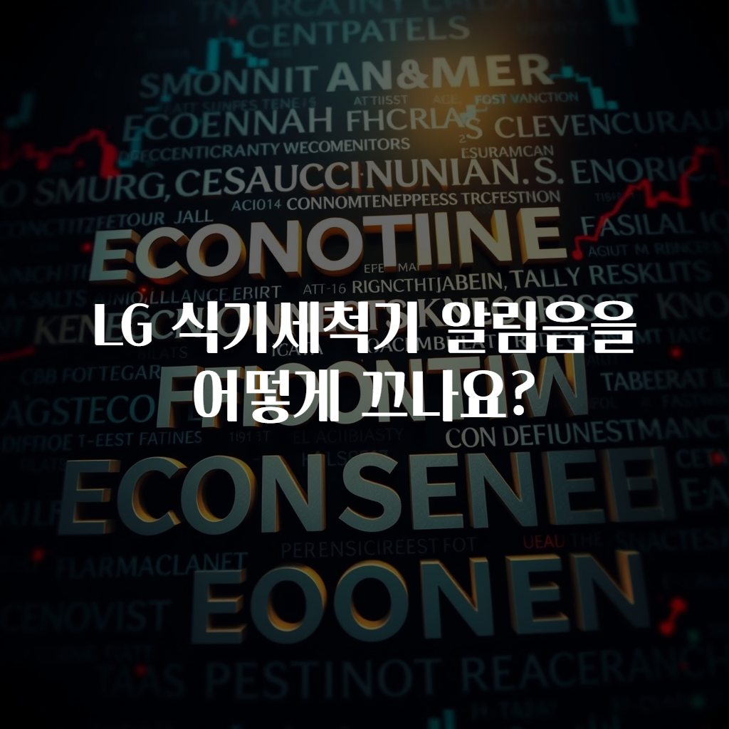 LG 식기세척기 알림음을 어떻게 끄나요?