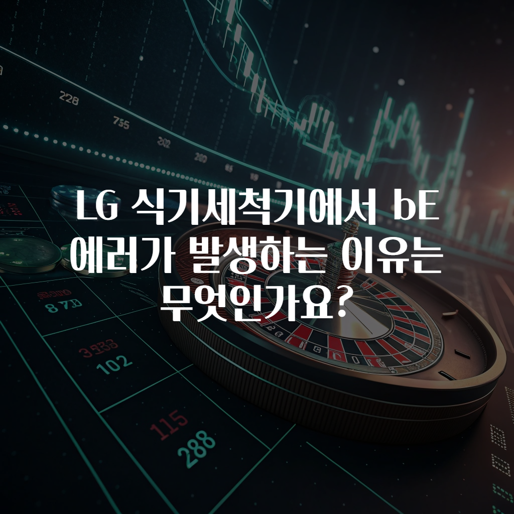 LG 식기세척기에서 bE 에러가 발생하는 이유는 무엇인가요?