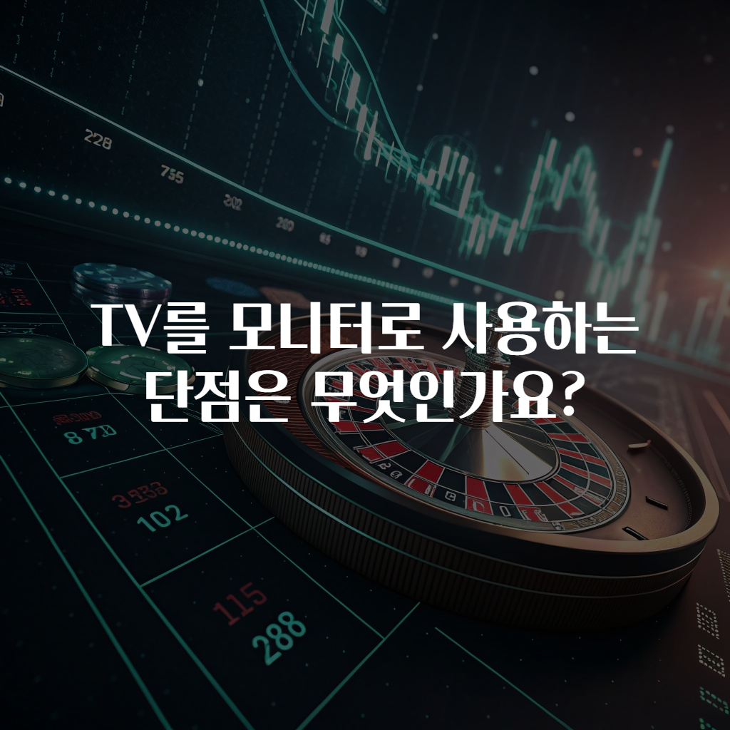 TV를 모니터로 사용하는 단점은 무엇인가요?