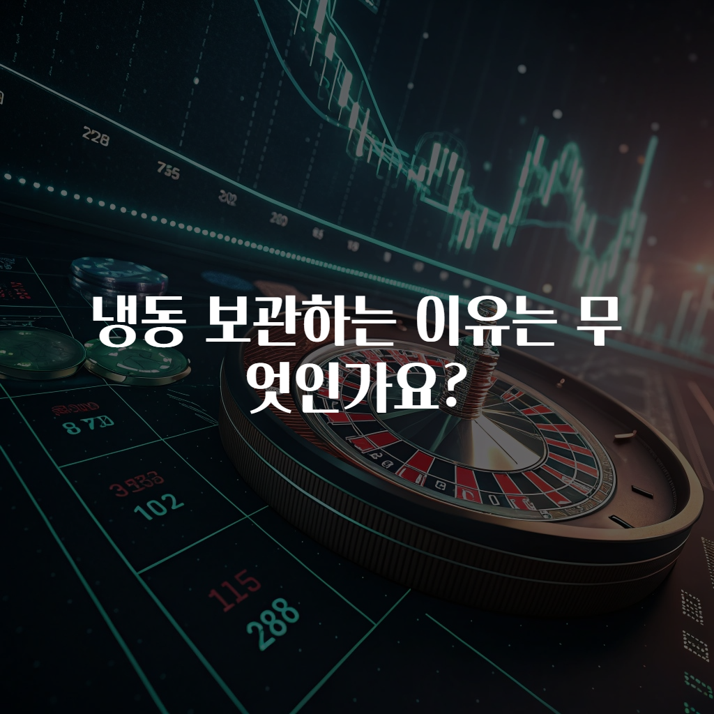 냉동 보관하는 이유는 무엇인가요?