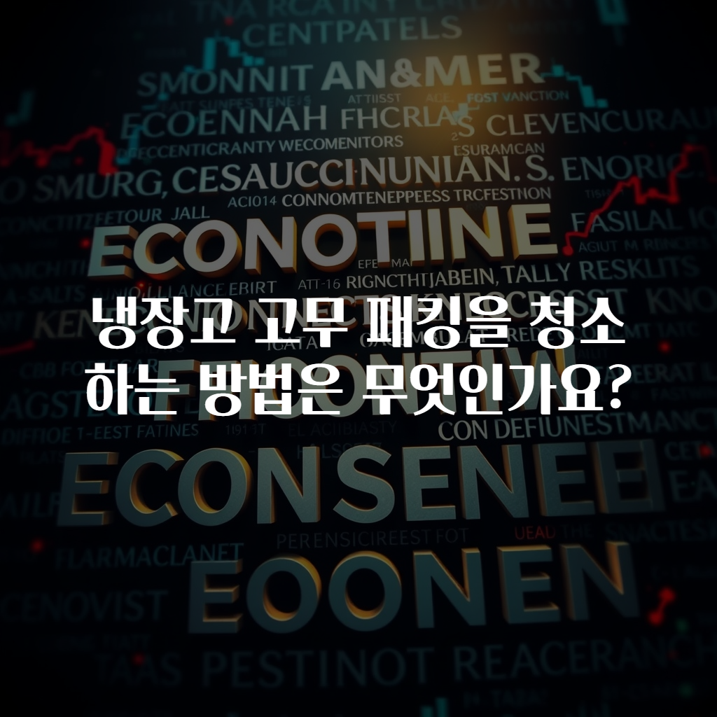 냉장고 고무 패킹을 청소하는 방법은 무엇인가요?