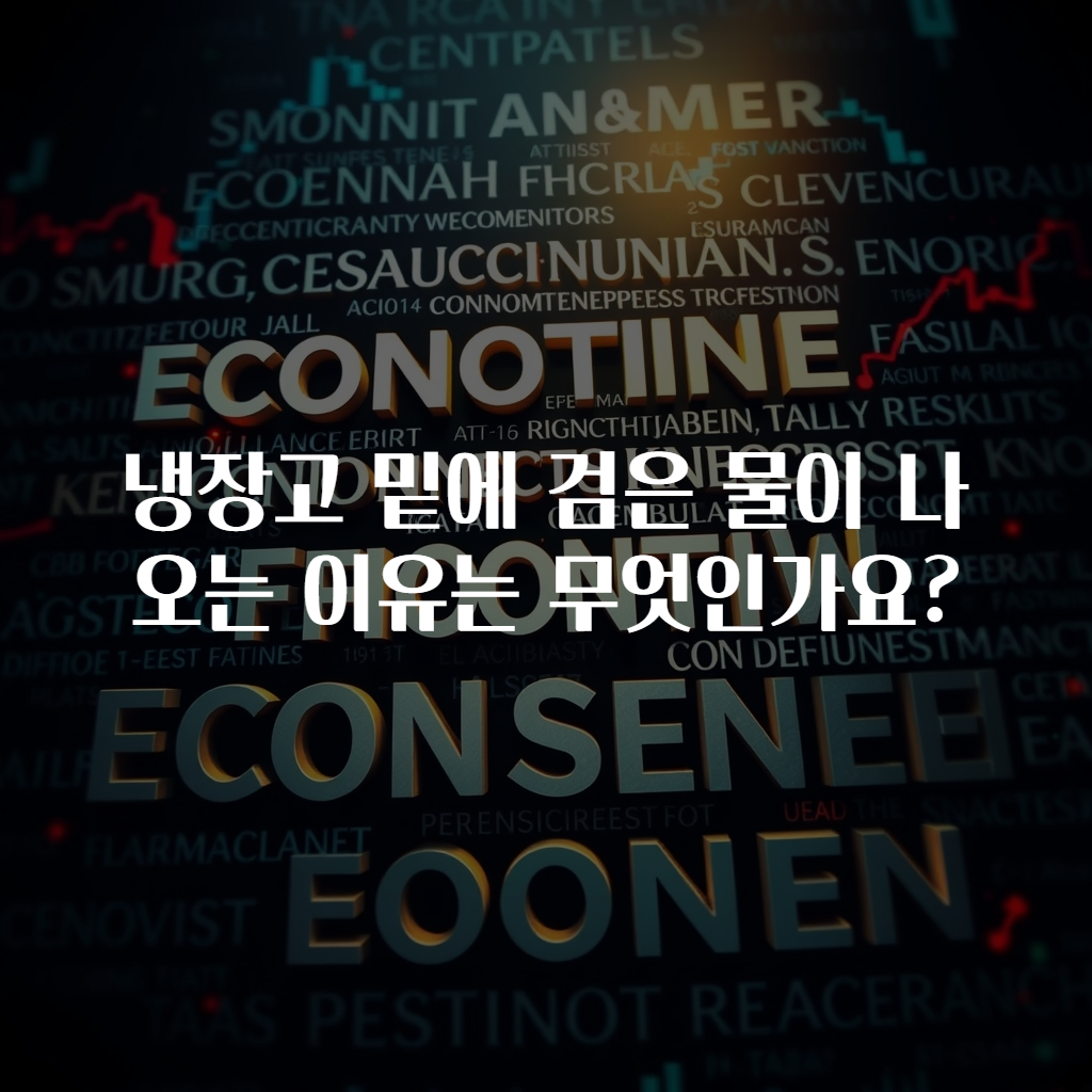 냉장고 밑에 검은 물이 나오는 이유는 무엇인가요?