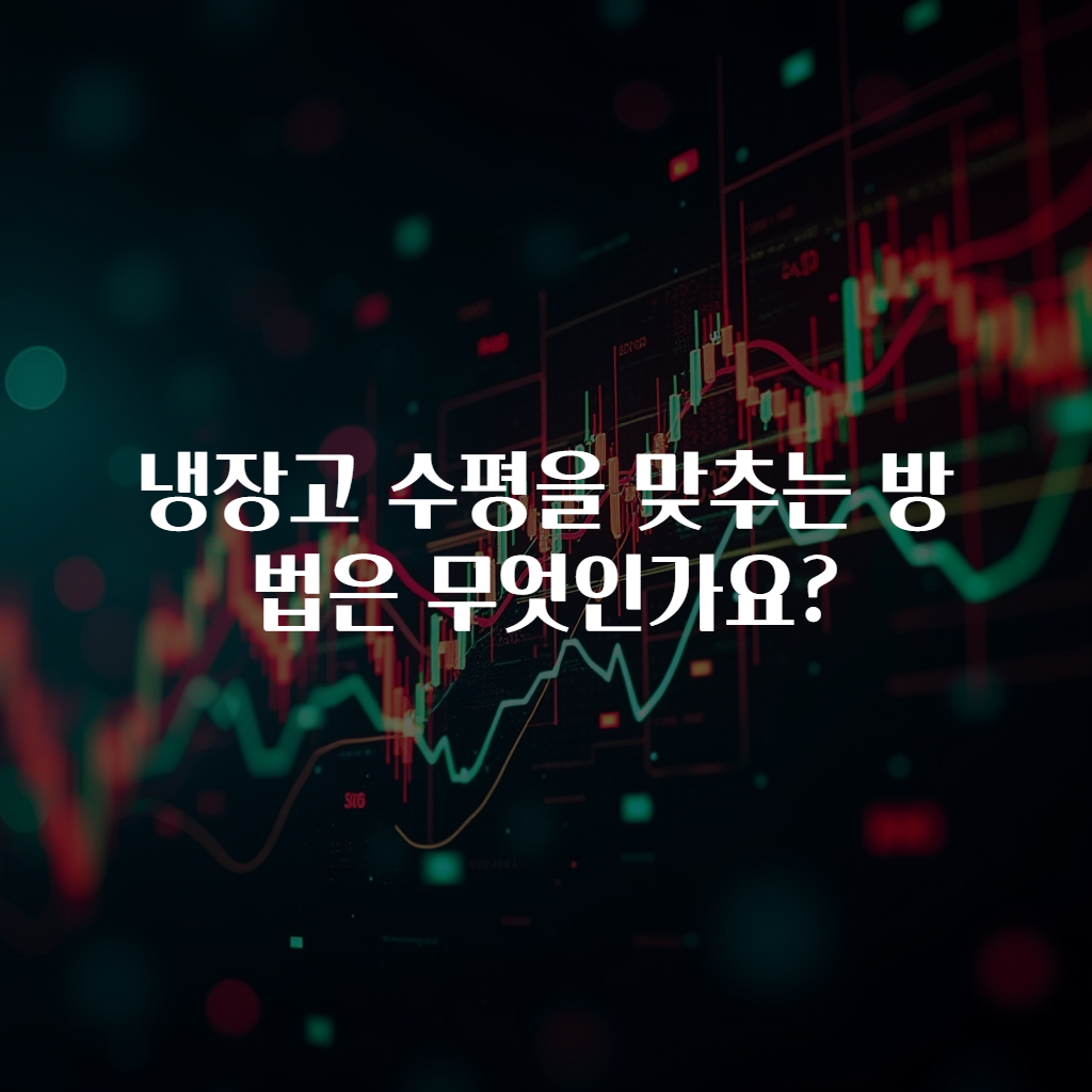 냉장고 수평을 맞추는 방법은 무엇인가요?