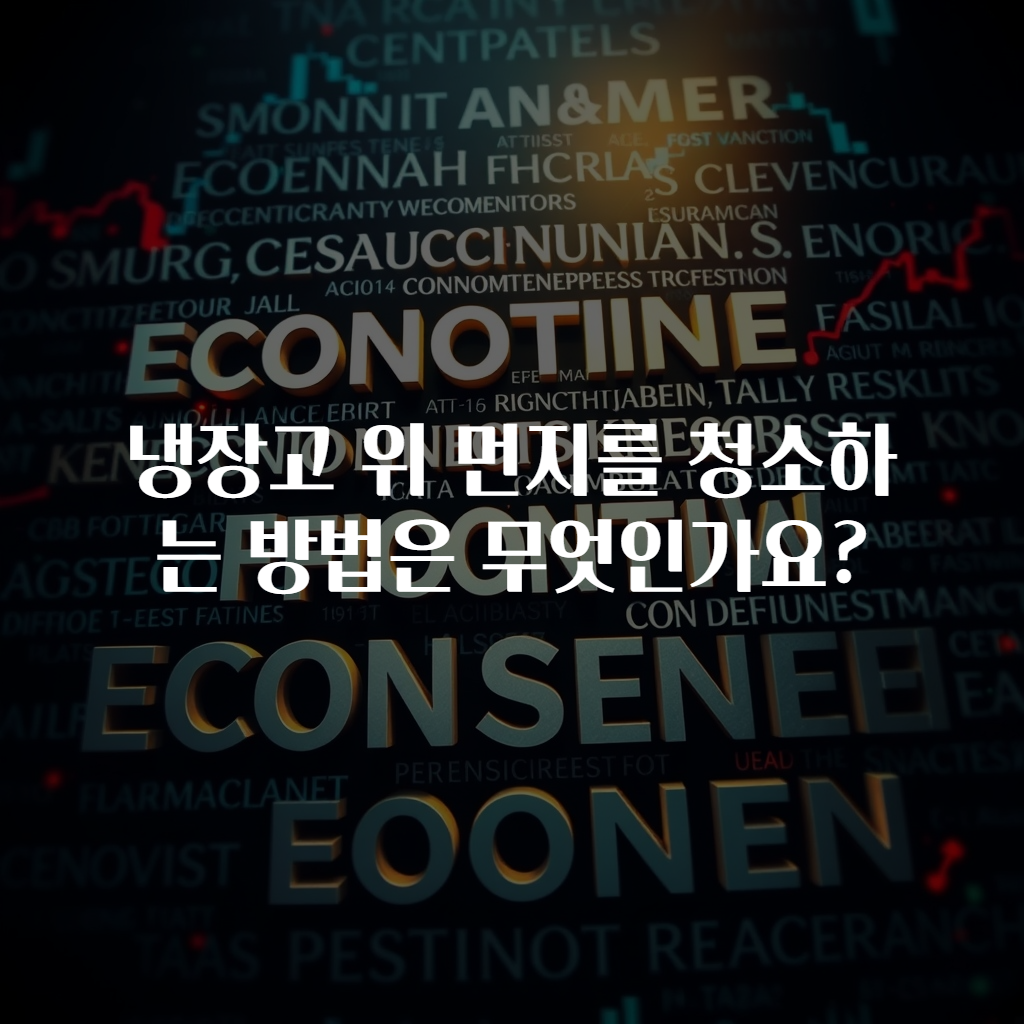 냉장고 위 먼지를 청소하는 방법은 무엇인가요?