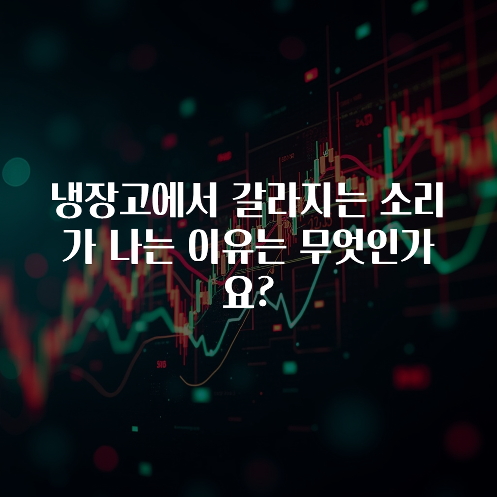 냉장고에서 갈라지는 소리가 나는 이유는 무엇인가요?