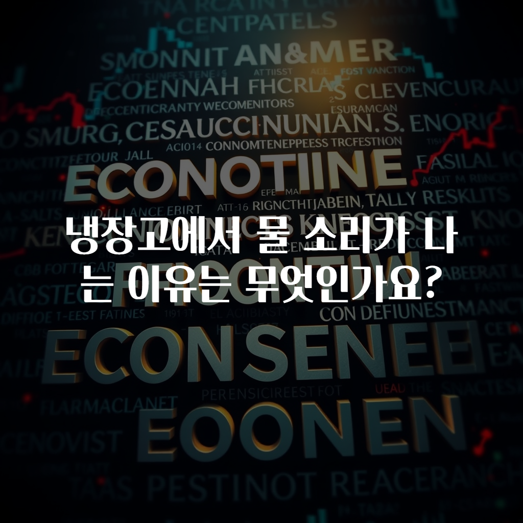 냉장고에서 물 소리가 나는 이유는 무엇인가요?