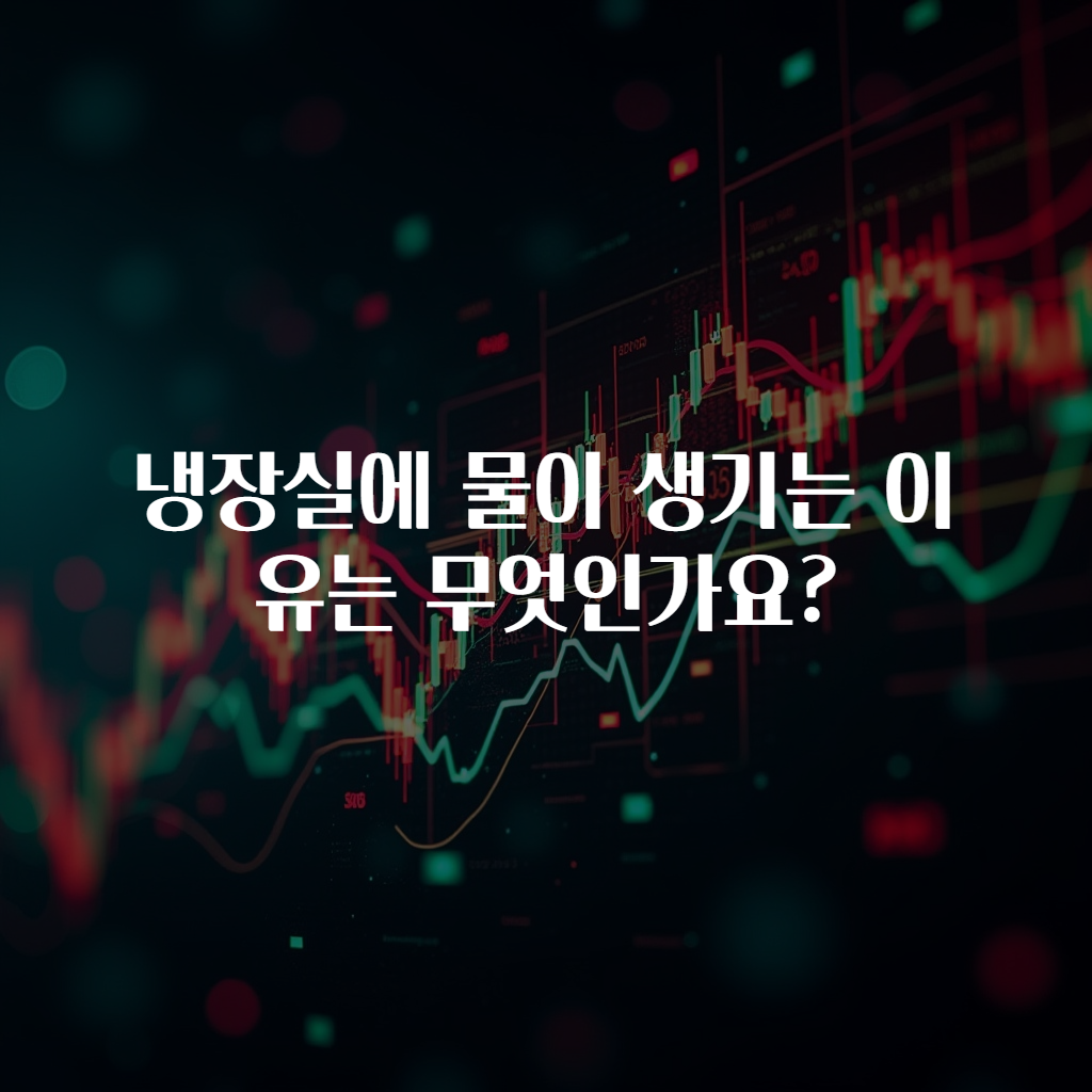 냉장실에 물이 생기는 이유는 무엇인가요?