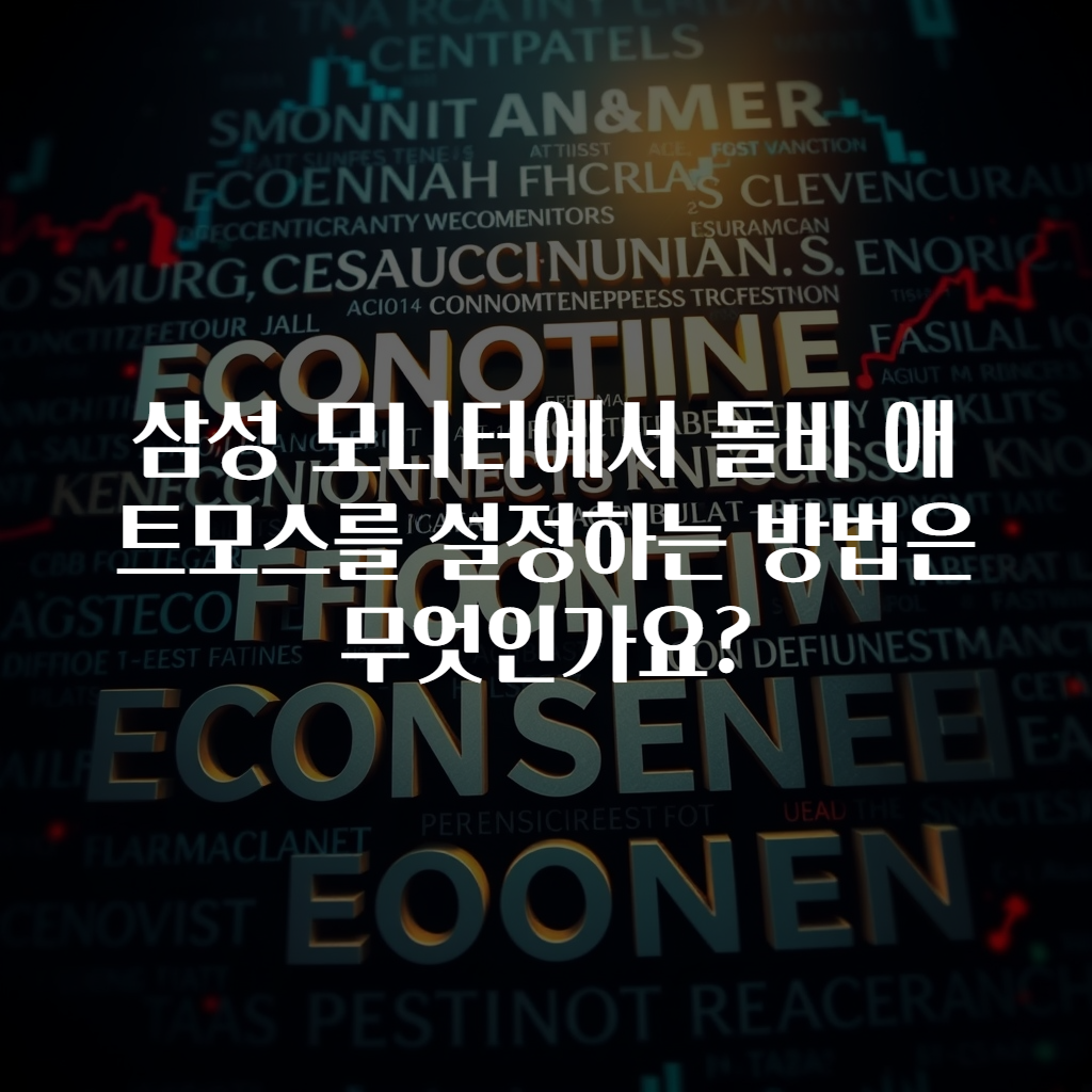 삼성 모니터에서 돌비 애트모스를 설정하는 방법은 무엇인가요?